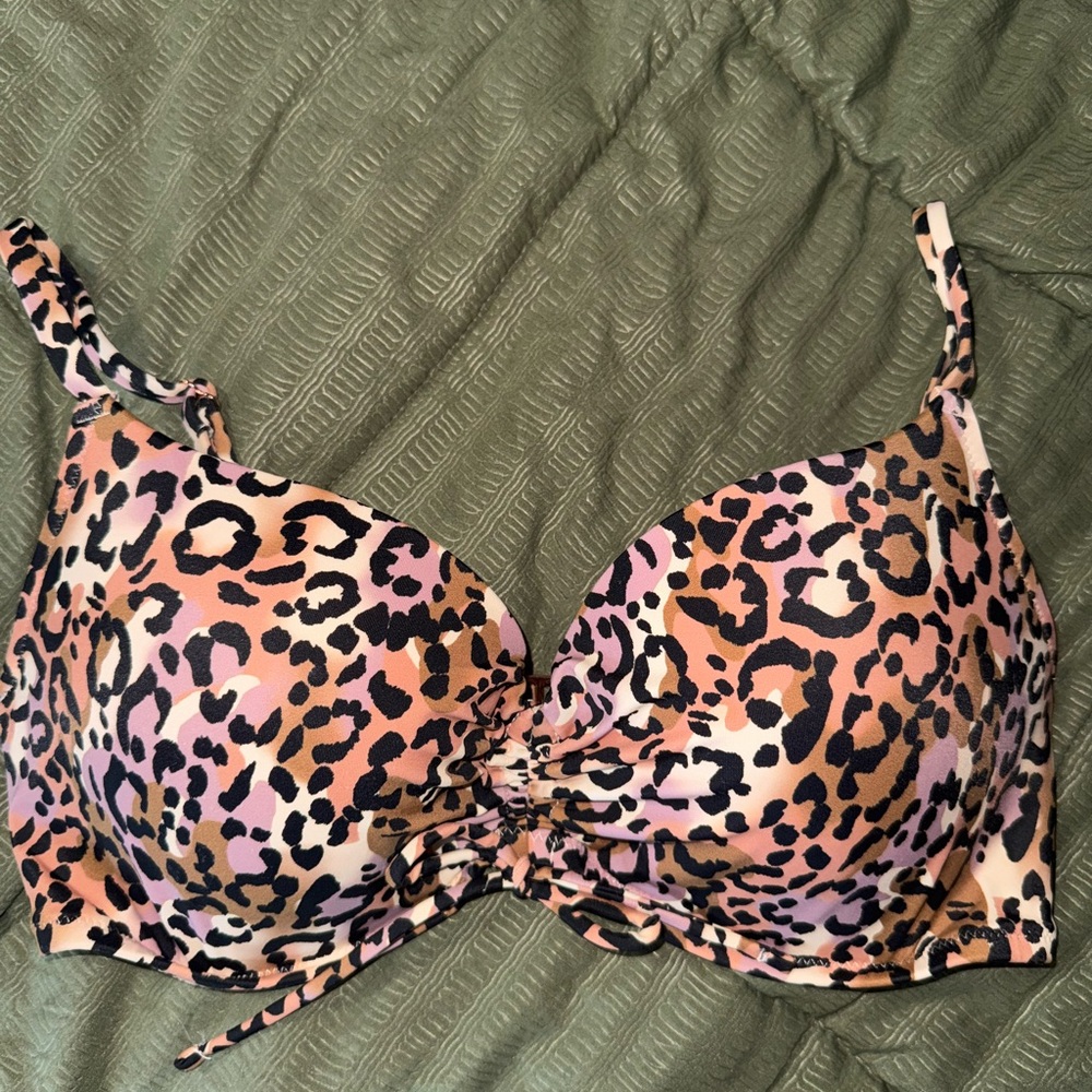 Shade & Shore Pink and Brown Push-Up Bra